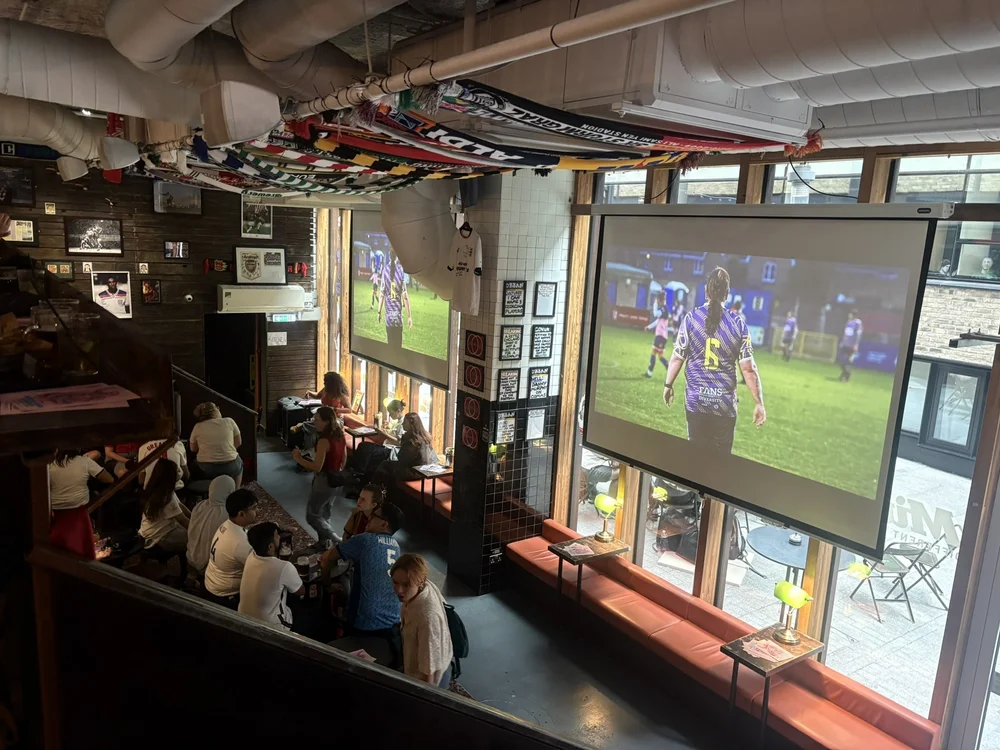 Screening before the Women's Euros Final at The Volley