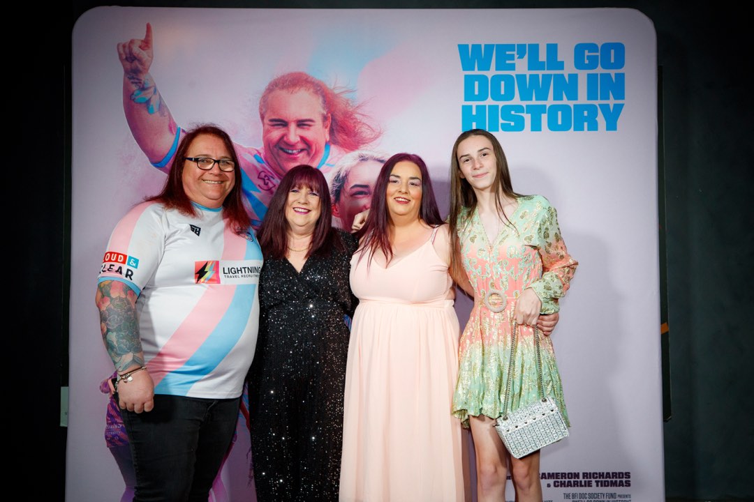 Group photo at a red-carpet gala screening