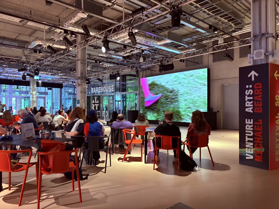 Venue interior during an event