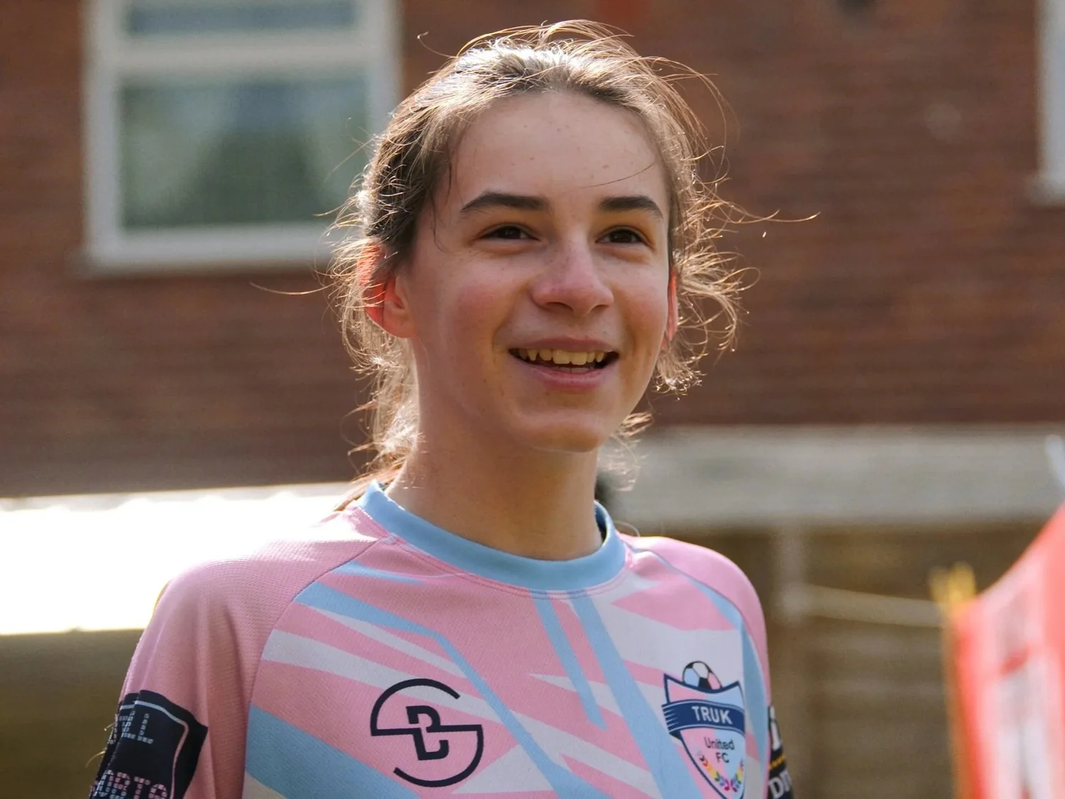 TRUK United player Emily in the garden